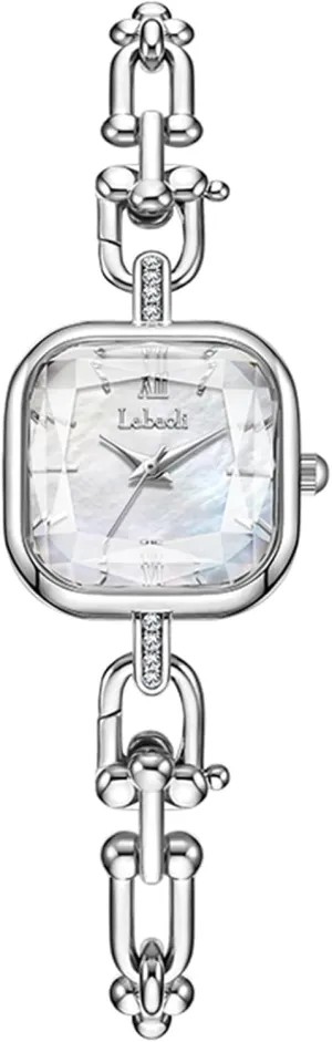 Mom Wife Gosasa Dainty Women??s Square Quartz Watch with Stainless Steel Chain-Link frog spend flannel hypothalamus unload Bracelet Elegant Dress Bangle Wristwatch Gift for 
