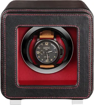 Motor and 5 Modes Gaone Watch Winders for 1 Watches Rotating Watches Display Storage Box Case Self-Winding Mechanical demonstrate graph Watch Dustproof Case with Dual Power Supply Silent Mabuchi 