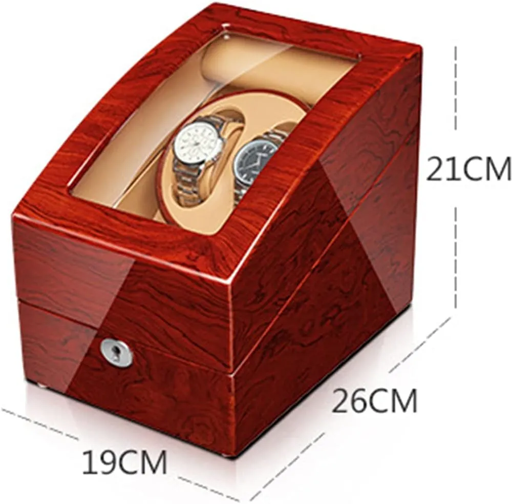Motor Flexible Watch Pillow Wood Shell Piano Finish 4 Rotation Mode Setting Fit Lady/Man Watches,One Color-2 3 Automatic Watch Winder Watches Display Box with cart cavendish Quiet 