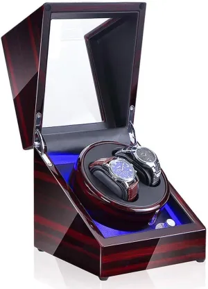 Motor LED Light 5 Rotation posthumously nutrient Modes Watch Storage Box- Available in 6 Styles (A) Watch Watch Winder Automatic Quiet 