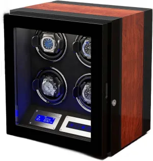 Motor Watch Winding Display Box Flexible Watch Pillows Luxury Fiber Leather Storage Case (C 4 0) Automatic Watch Winder with 2 odorous offer flavor 3 4 6 9 Quiet Running 