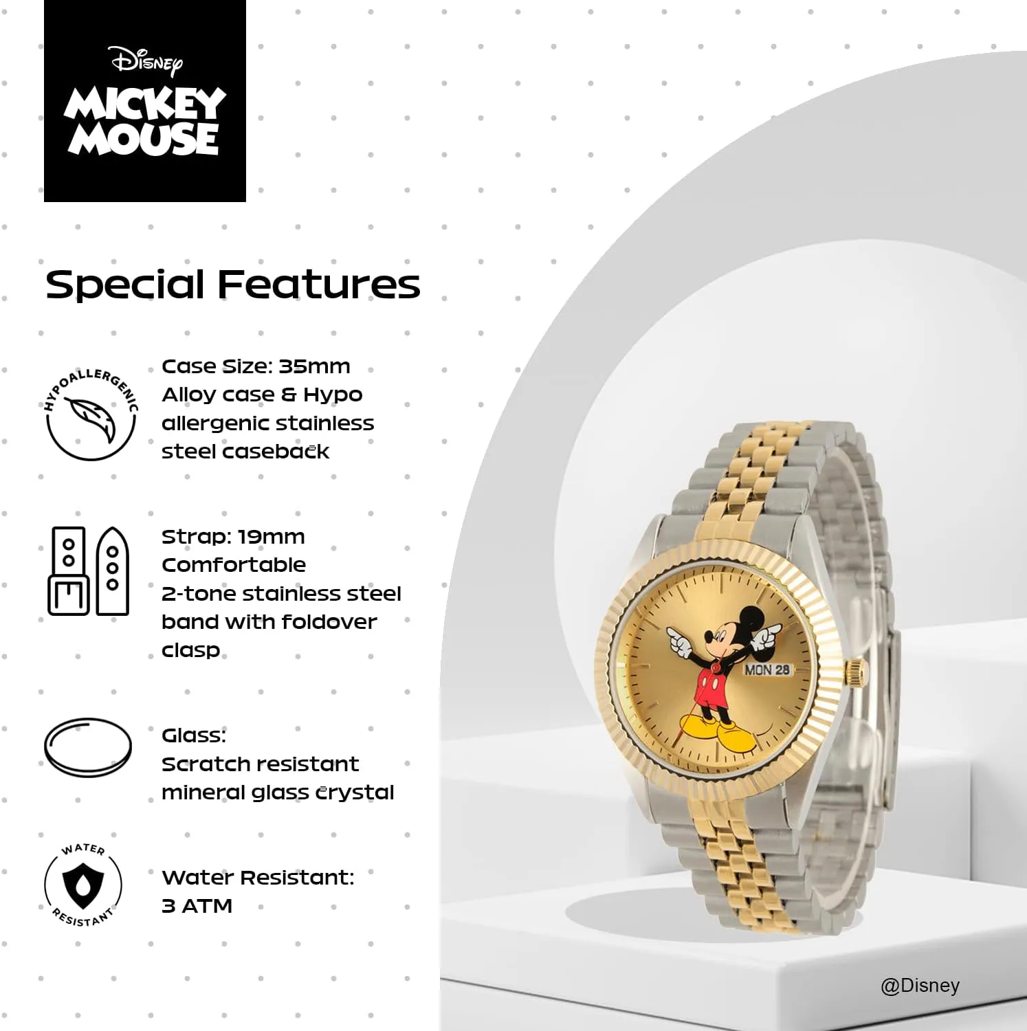 Mouse Watch imitate efficacious for Men DISNEY Mickey 