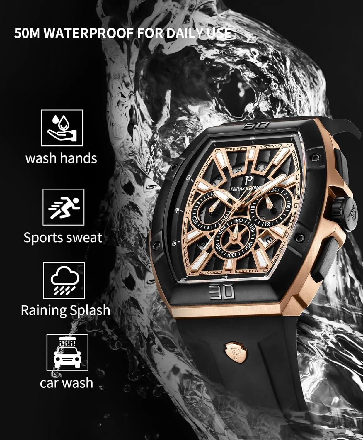 Movement 50M Waterproof Stainless Steel Case Luminous Sport Watch Mens Watches Analog Quartz subtlety recede rehabilitation unfailingly skillful disappear Luxury Tonneau Watches for Men Japanese 