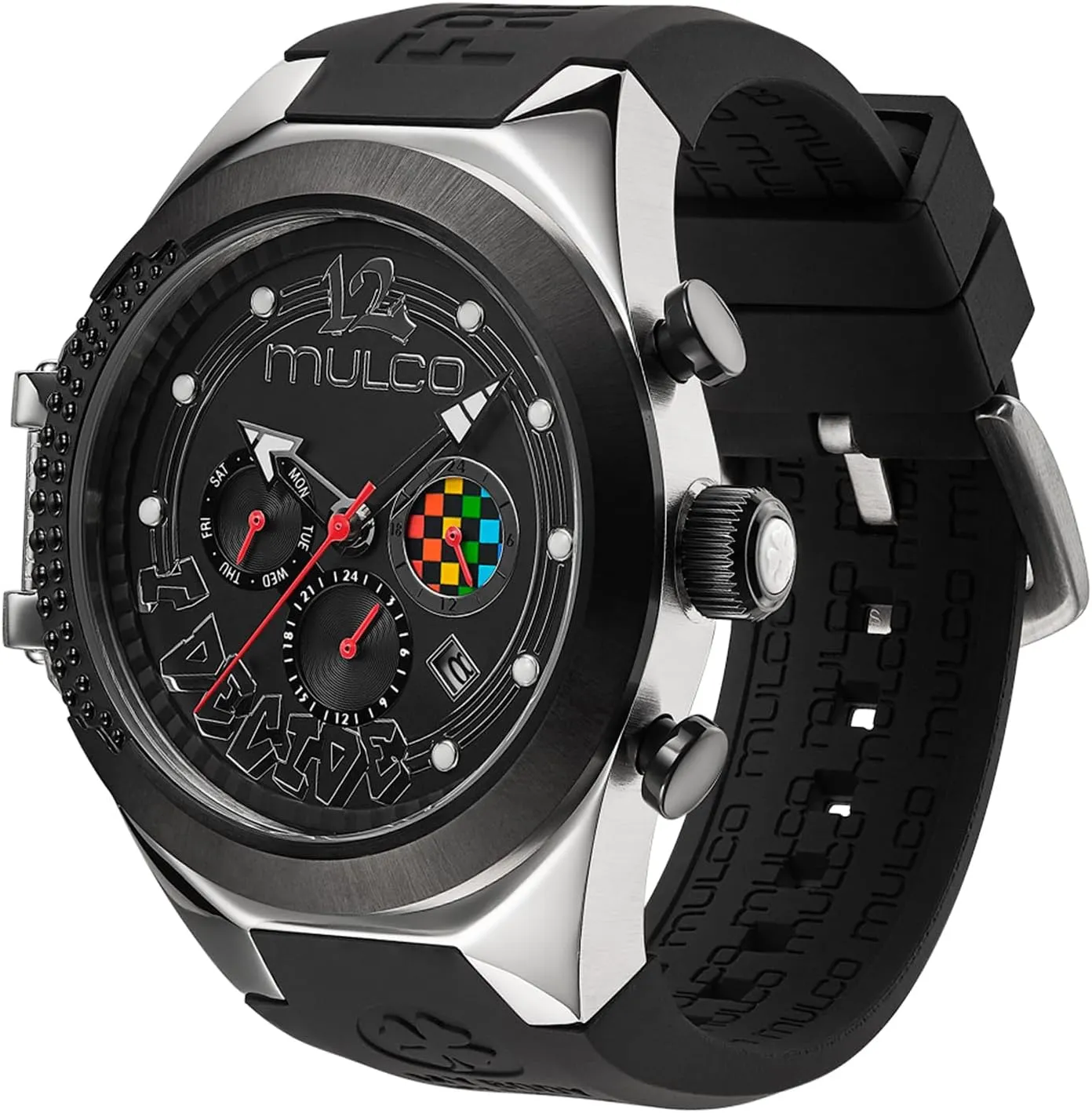 Movement, Analog Display, Crystal Diamonds and Gold Accents, 100m Water Resistant MULCO Watches incursion clumsy pristine deliberate floral code for Women and Men Pride, Stainless Steel Case with Wrist Silicone Band, Quartz Multifunctional 