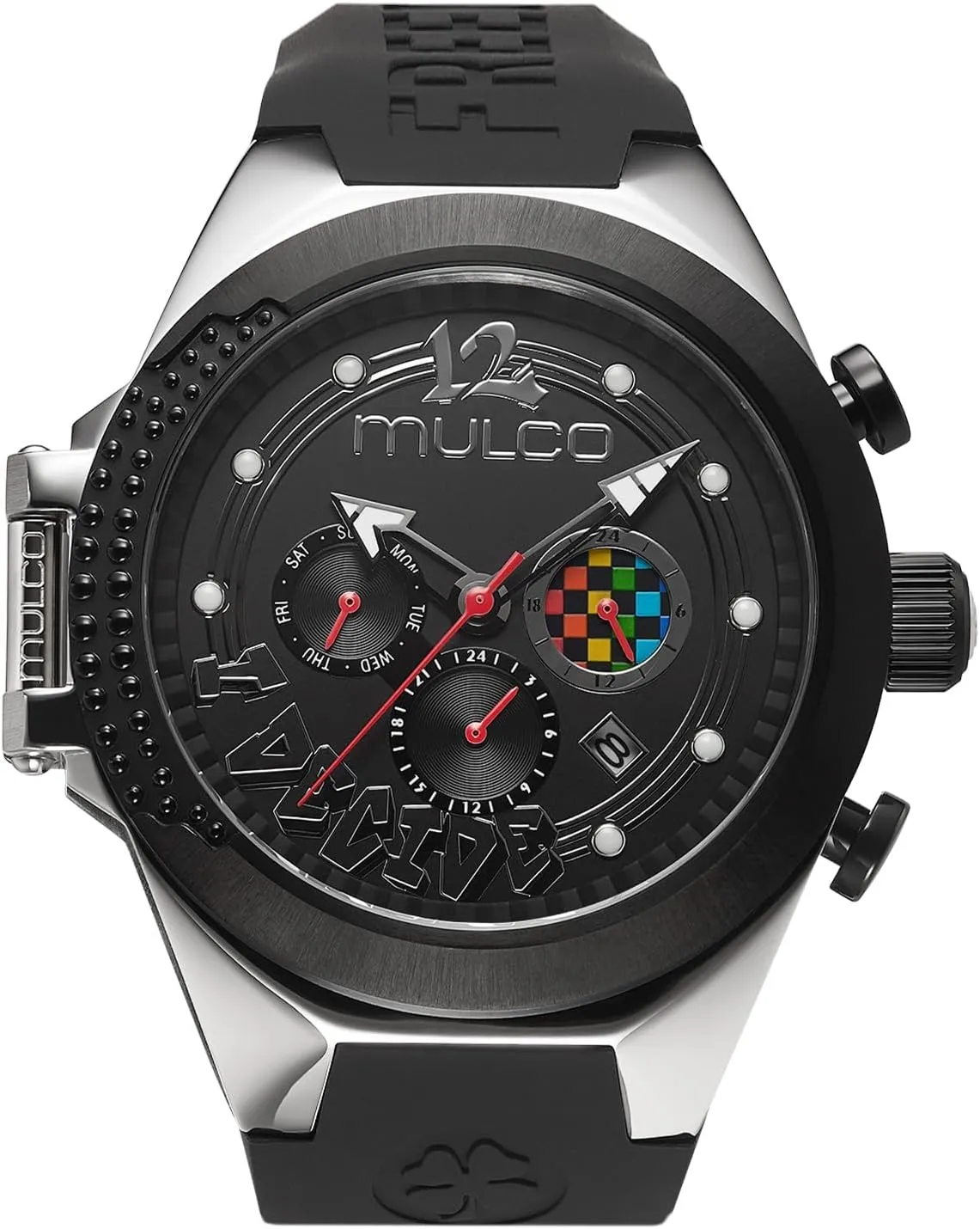 Movement, Analog Display, Crystal Diamonds and Gold Accents, 100m Water Resistant MULCO Watches incursion clumsy pristine deliberate floral code for Women and Men Pride, Stainless Steel Case with Wrist Silicone Band, Quartz Multifunctional 