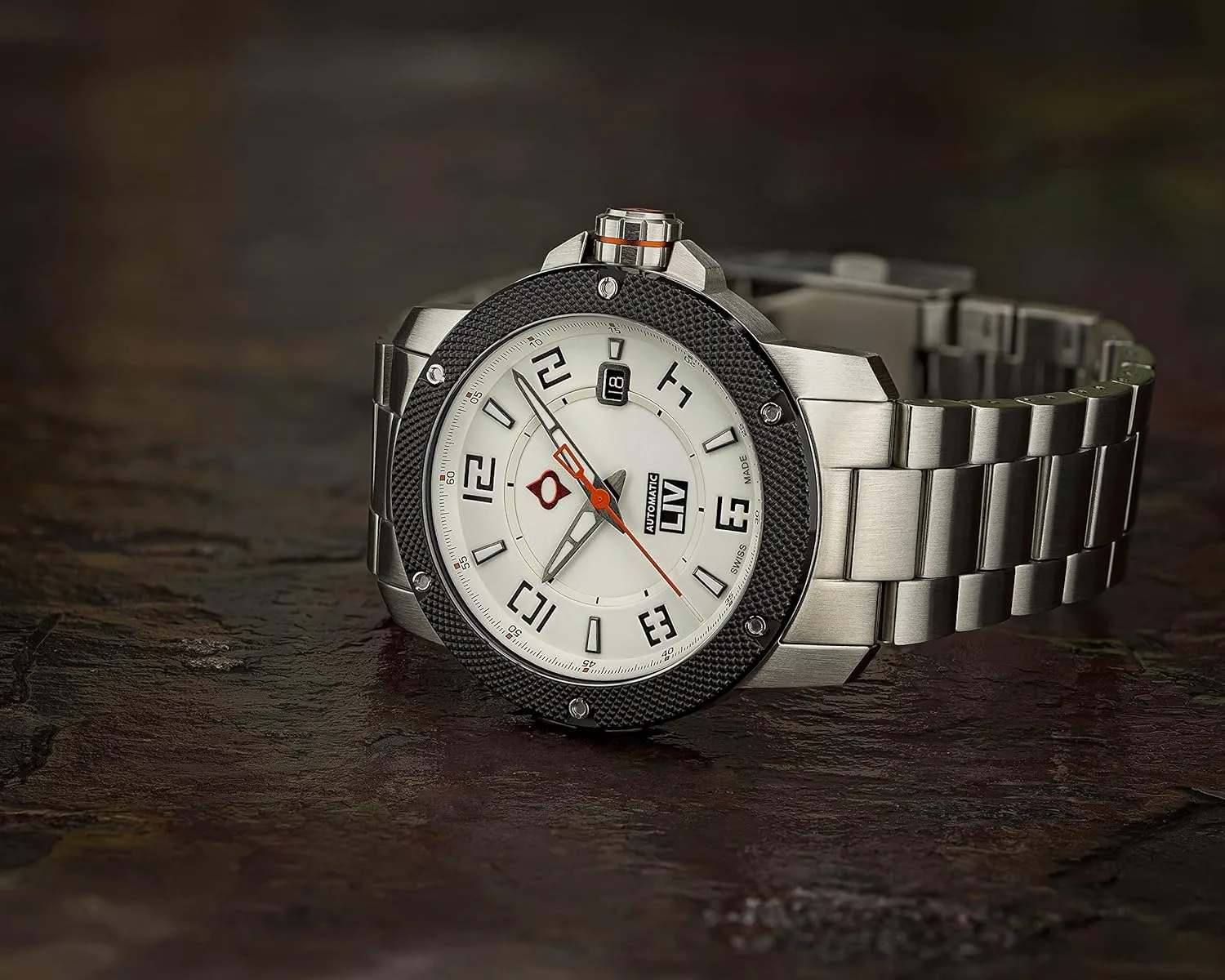 Movement Men's Casual temple Watch LIV GX1-A Swiss Automatic 