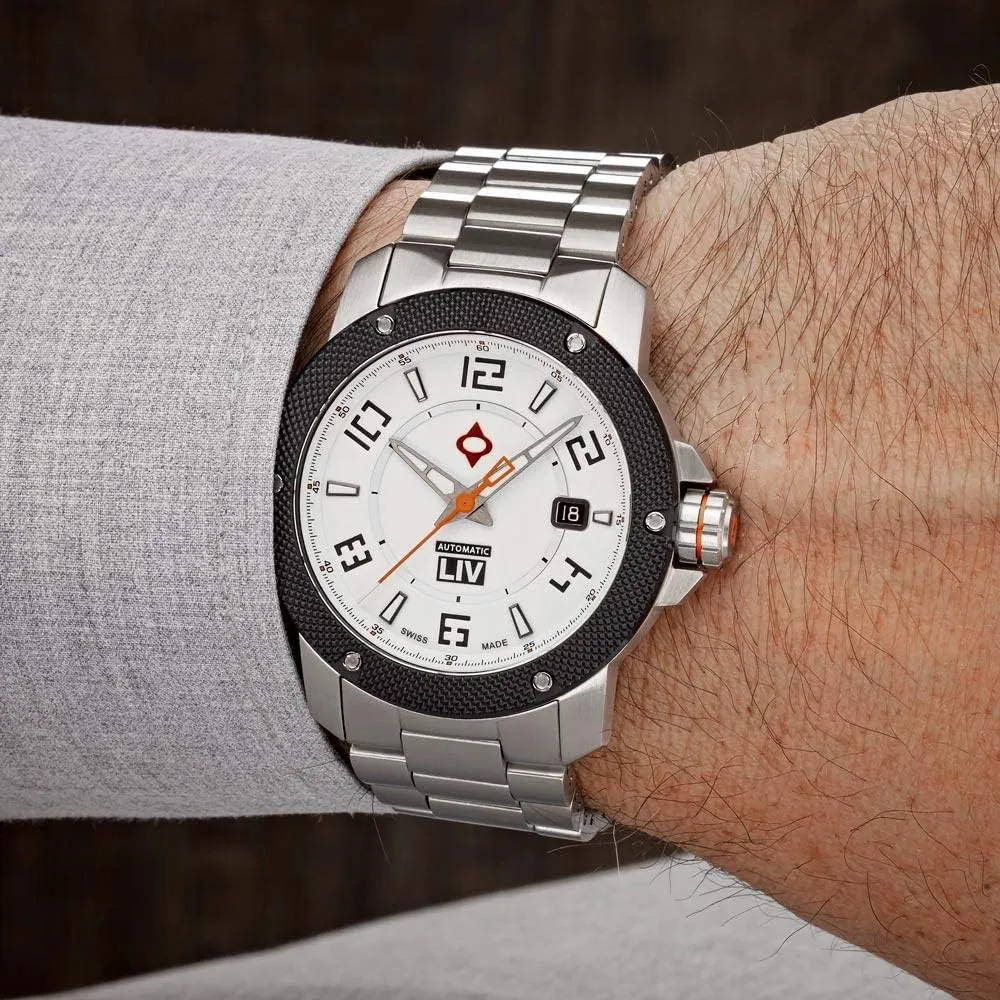 Movement Men's Casual temple Watch LIV GX1-A Swiss Automatic 