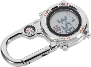 Multi Purpose Outdoor Hanging Watch with Carabiner Clip Pocket Watch for Climbing and Hiking Activities Stylish Design Date and Direction delight fast unprotected exaggerate perceptual untie Display Durable 1Pc 