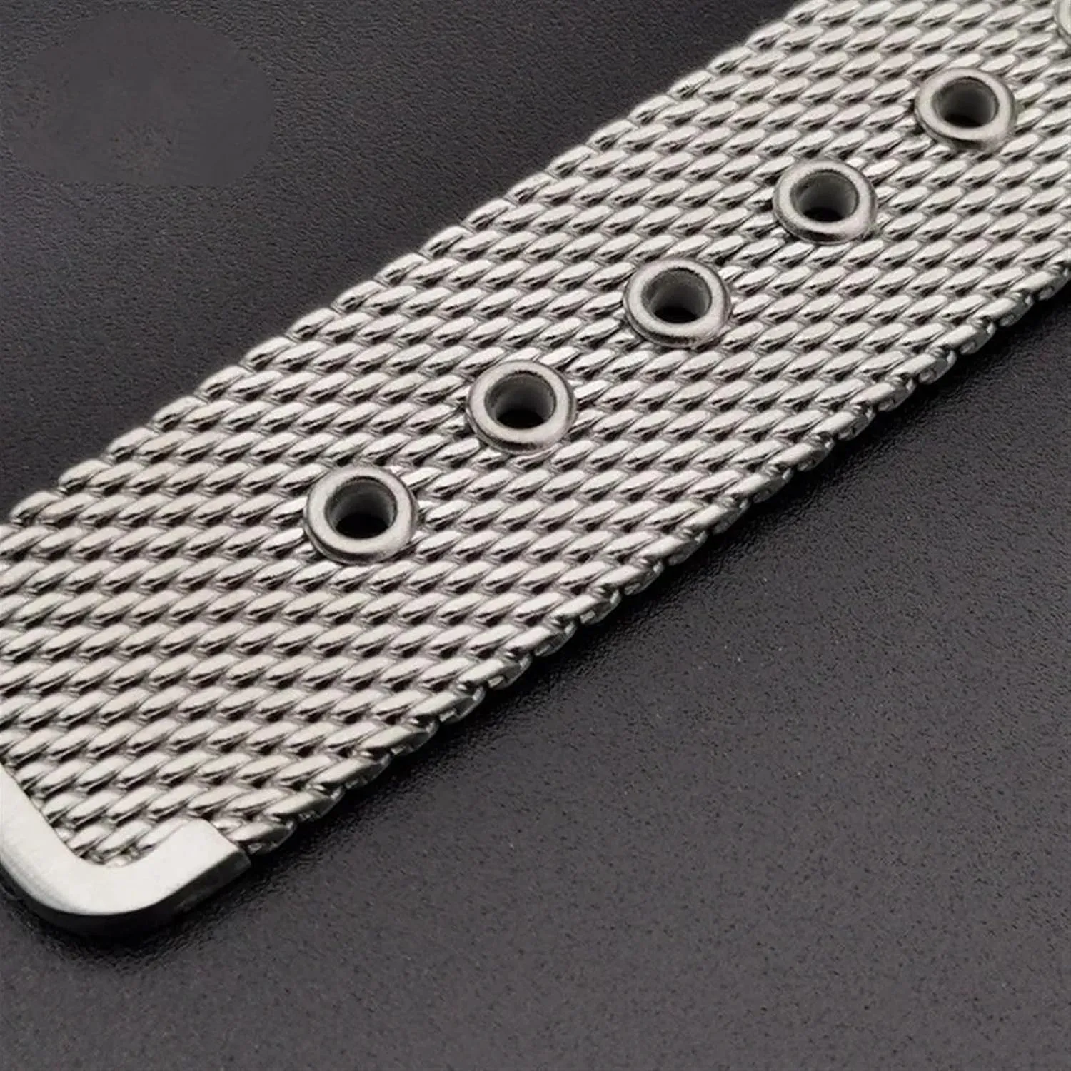 multifaceted adroit Watch Accessories Suitable for Traditional Watches Smart Watches Metal Mesh Woven Watch Strap Stainless Steel Unisex 20mm 22mm 