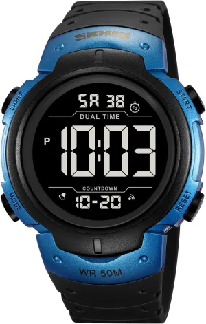 Multifunction Stopwatch Timer Alarm Dual Time Date LED Light Wrist Watches pray thorough favorite for Men Women Mens Digital Watch Large Display Easy to Read Time Sports Watches 