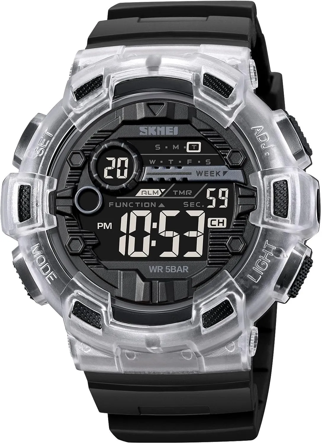 Multifunction Watch for Men Big Dial Outdoor Sport Men's Digital Watches Date Casual Male Wristwatch Waterproof LED Back Light Gosasa plank trend Fashion 