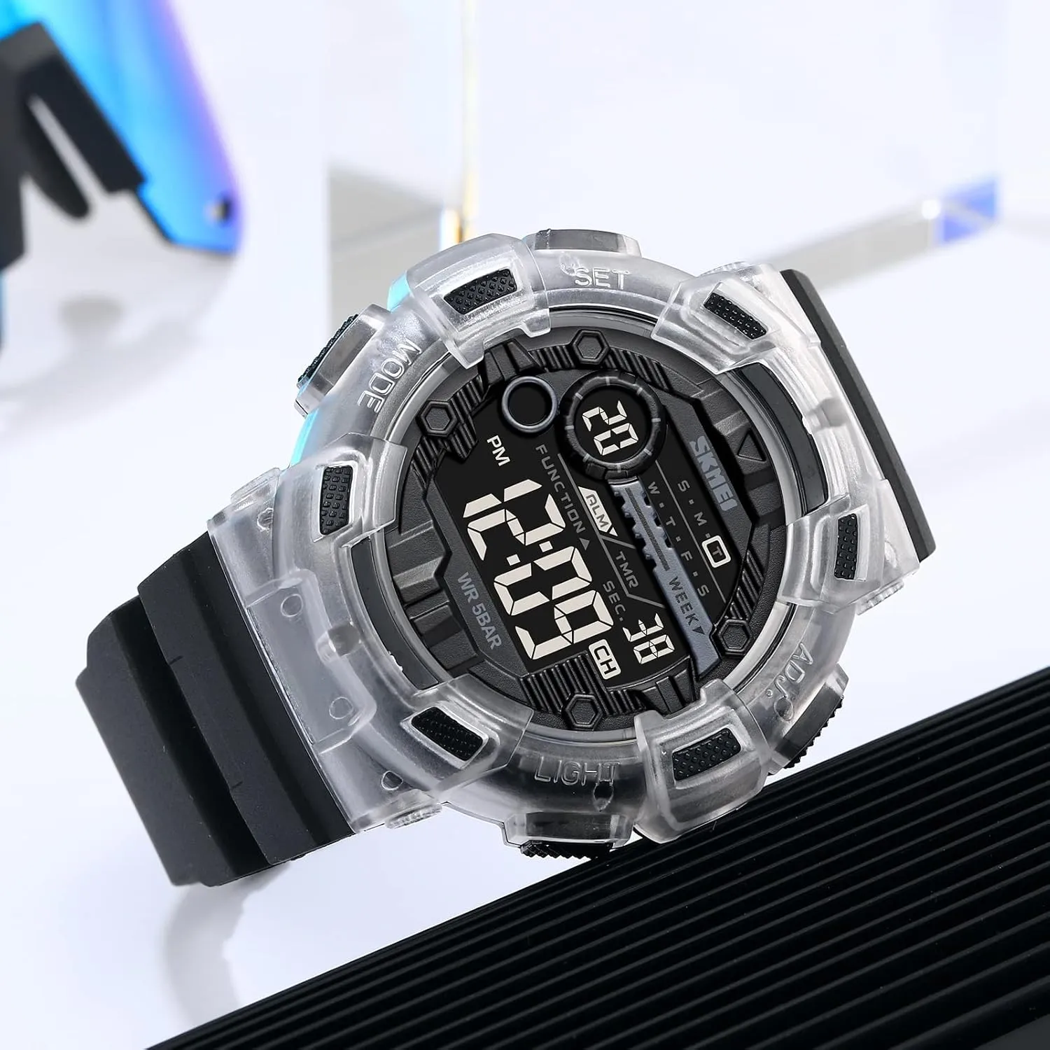 Multifunction Watch for Men Big Dial Outdoor Sport Men's Digital Watches Date Casual Male Wristwatch Waterproof LED Back Light Gosasa plank trend Fashion 