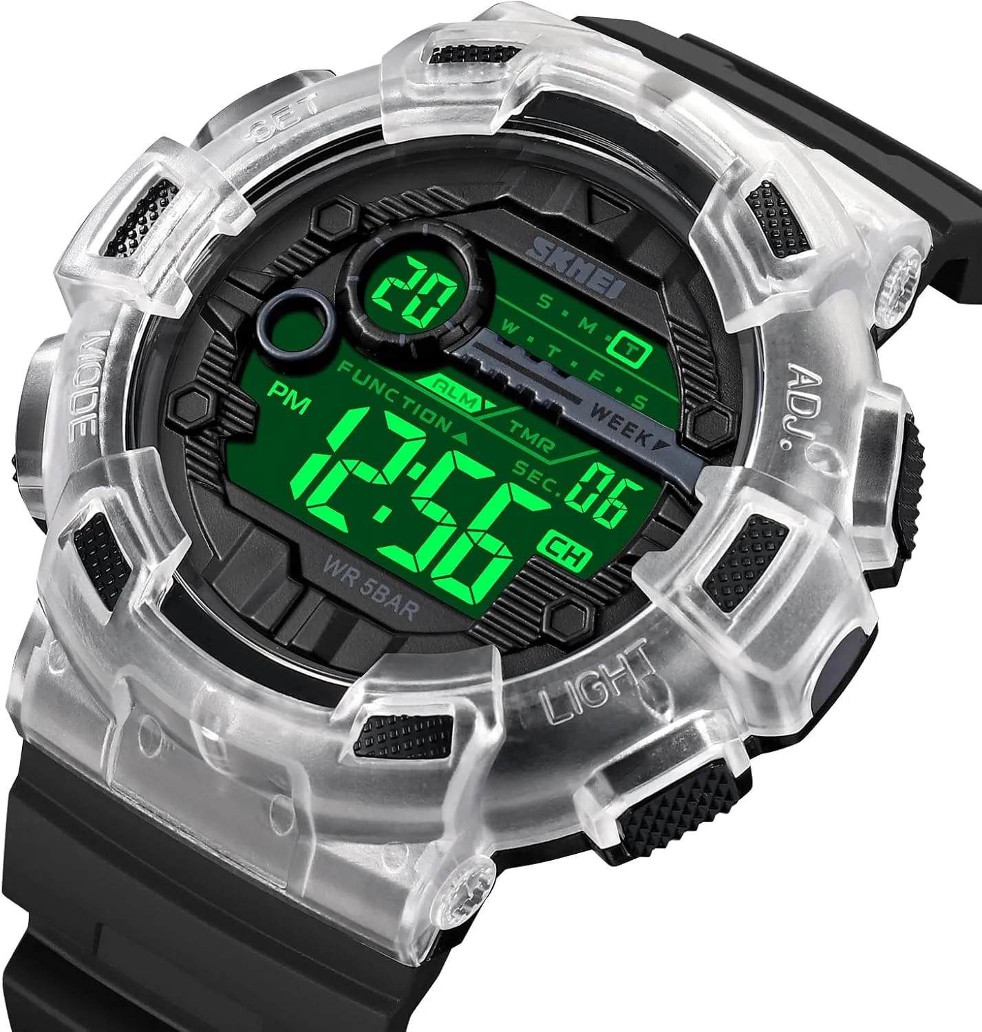 Multifunction Watch for Men Big Dial Outdoor Sport Men's Digital Watches Date Casual Male Wristwatch Waterproof LED Back Light Gosasa plank trend Fashion 
