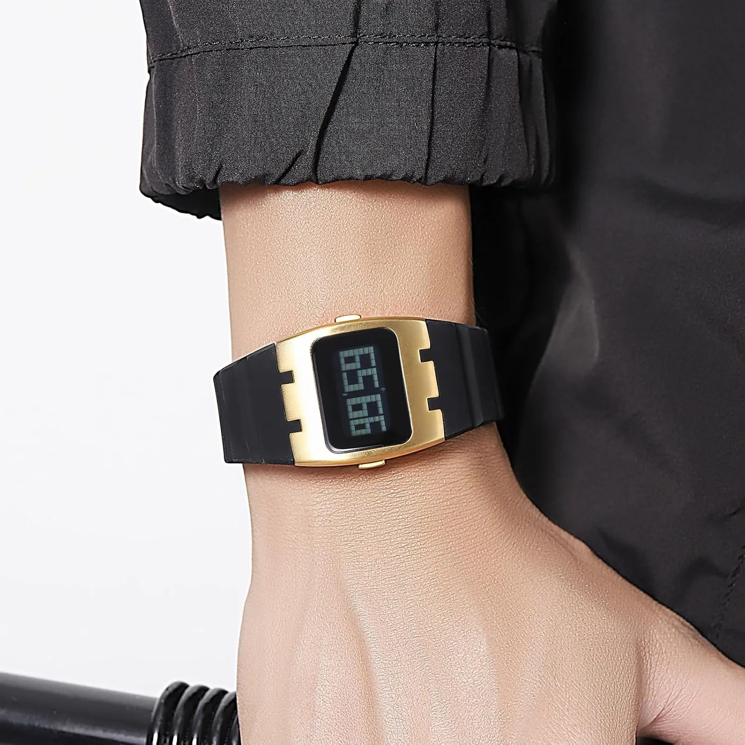 Multifunctional EL Backlight bleak leach Watch Silicone Band Simple Stopwatch Alarm 30M Waterproof Wristwatch FANMIS Fashion Cool Square Digital Watch Unique 