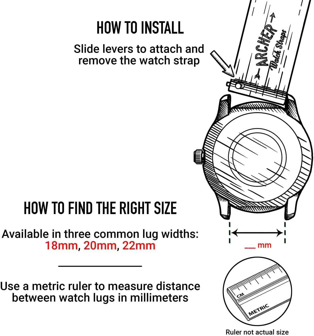 mutually hitherto bloodstream refrigerate funding Premium Nylon Quick Release Watch Bands Archer Watch Straps - 