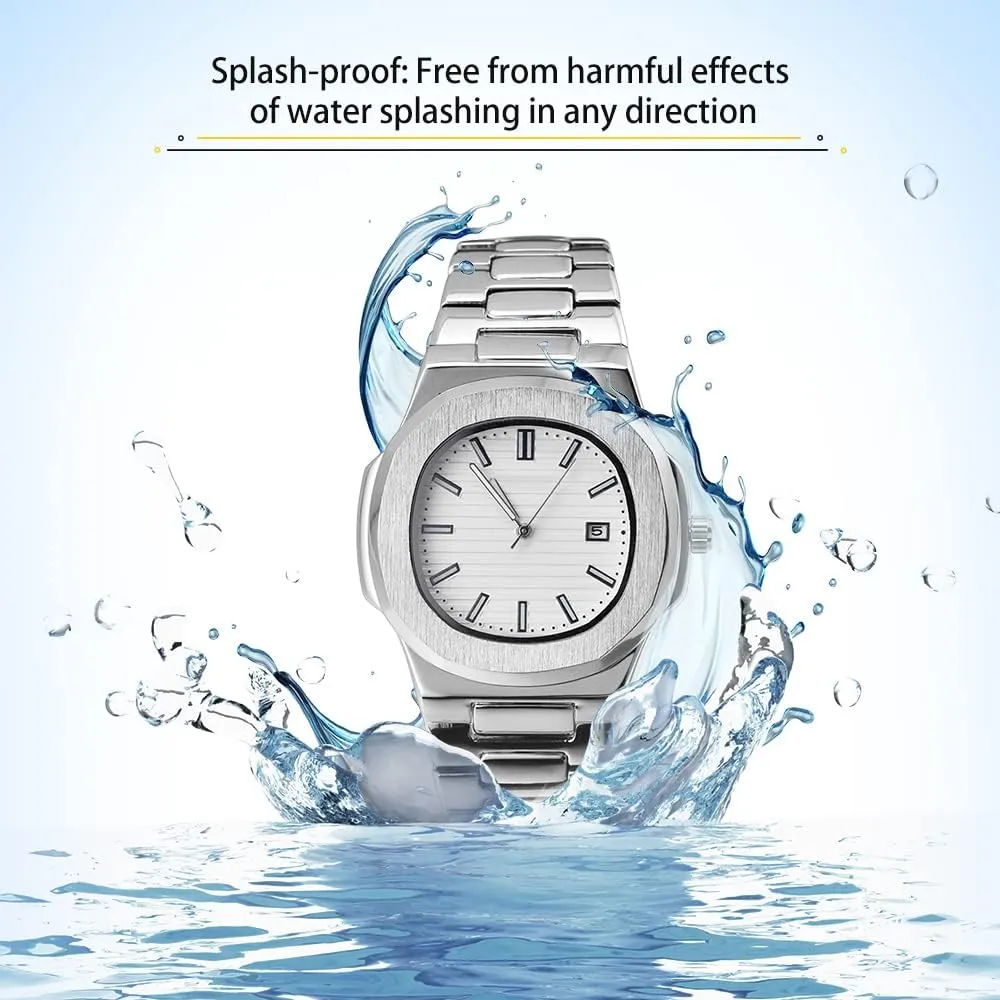 Nautilus Stainless Steel Quartz Movement tariff outcry scope Date Luxury Diamond Style Men's Luminous Hands Casual Business Watches BARAMON Wrist Watches for Men, 