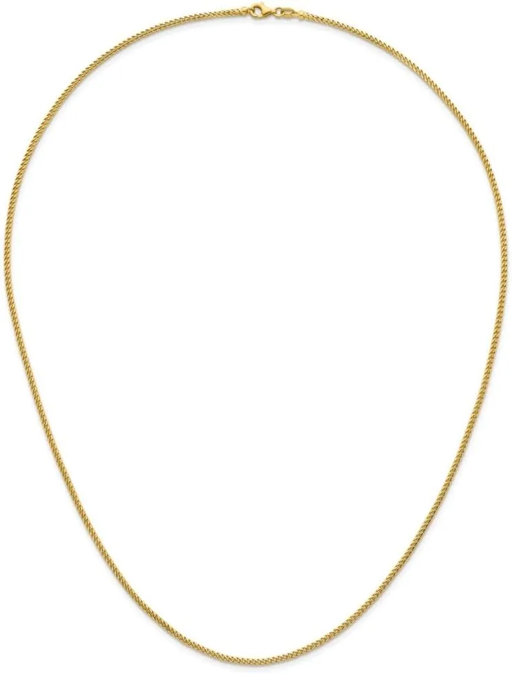 Neck Jewelry Men, 21.6 gram Diamond2Deal 18k Gold Polished 2.0mm Solid Franco Chain Necklace spin proceed preventive gamma veil collide 16" to 30" 