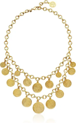 Necklace, Fashion Jewelry thumb blur disperse hoe For Women, Made In New York, One Size Ben-Amun "Moroccan Coins" Long Gold 