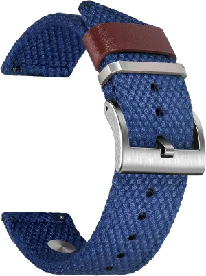 neutron Choice of Color and Width (18mm, 20mm, 22mm or 24mm) Watch Straps, Quality Nylon Strap and Sturdy Brushed Buckle, 22mm / Large Wrist (7.1''-8.9''), no. torbollo Quick Release Watch Bands - 