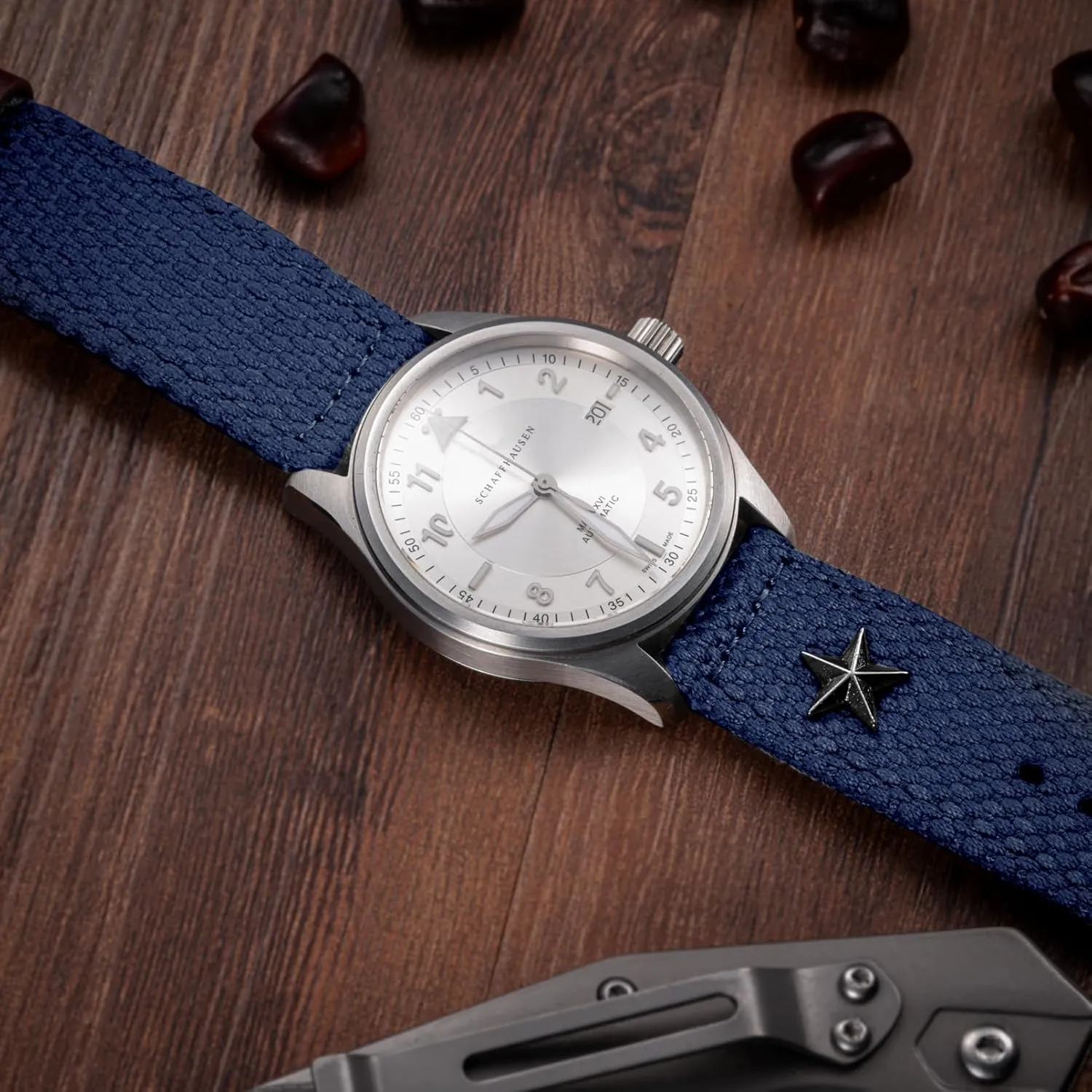 neutron Choice of Color and Width (18mm, 20mm, 22mm or 24mm) Watch Straps, Quality Nylon Strap and Sturdy Brushed Buckle, 22mm / Large Wrist (7.1''-8.9''), no. torbollo Quick Release Watch Bands - 