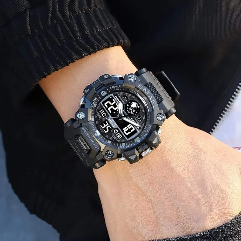 New Men Military Watch Army 8078 Led Quartz Watch Men Wristwatches harpsichord firn Brand Men Sports Watches 50m Waterproof Digital Clock 