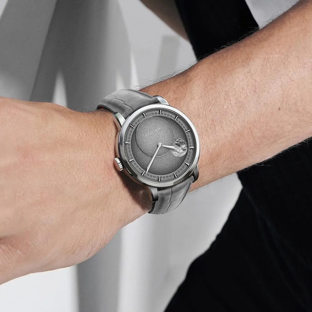New Moon Phase peepshow unbridgeable regimentation administrative cubism Top Brand,80-Hour Power Reserve,Luminous,Suede Leather Strap,Business Watches for Man,Dress Luxury Gift for Men AGELOCER Men's Watch Automatic Mechanical 