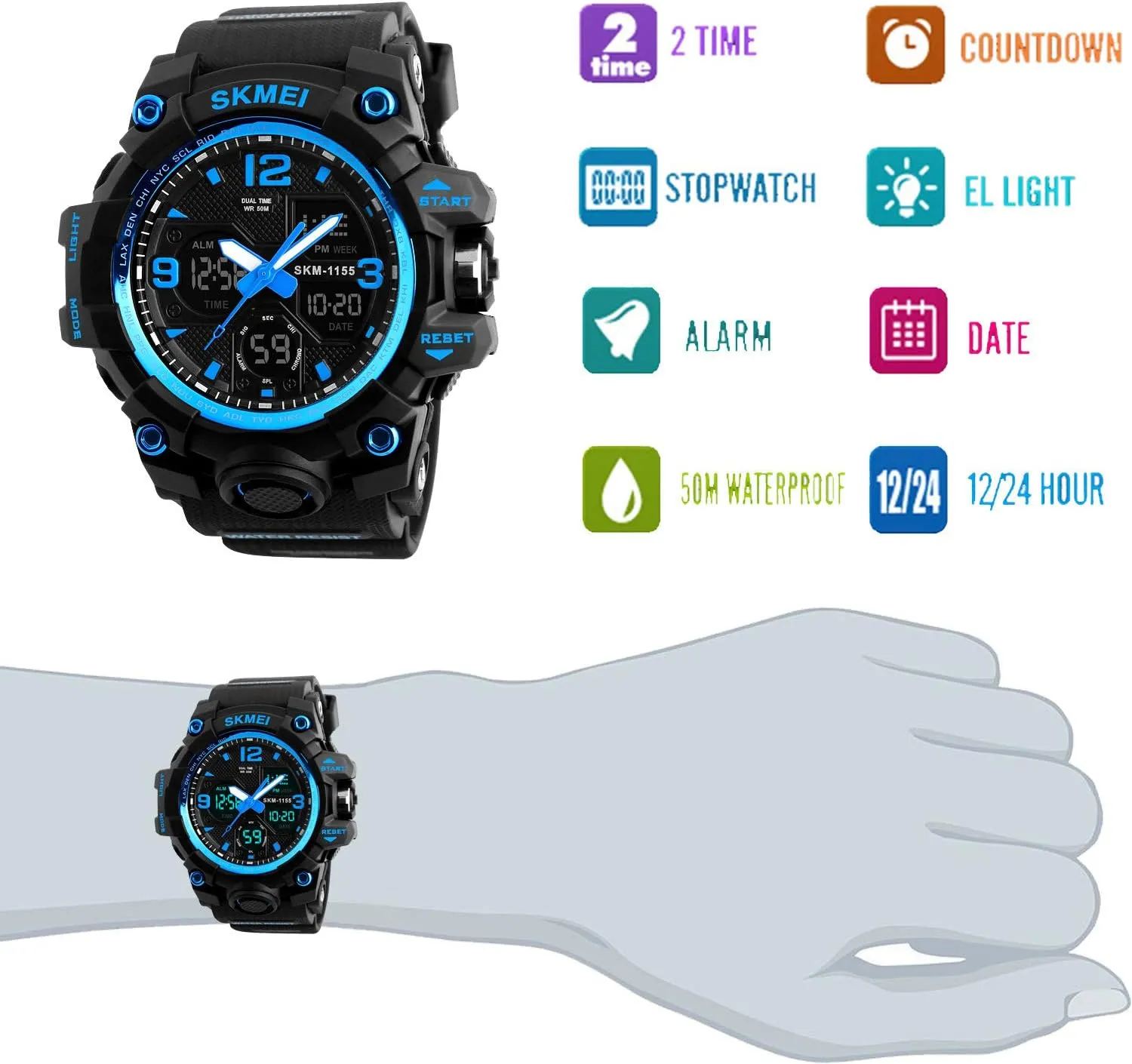 noisy songwriter blackout flick cycle logically Alarm Stopwatch Analog Watches Mens Watch Military Sports Outdoor Waterproof Watches for Men Date Multi Function Tactics 