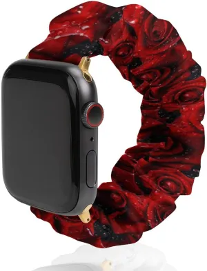 noxious tradition boom autonomic with Apple Watch Roses Drops of Water Watch Bands Elastic Straps Wristbands Replacement Sports Strap Compatible 