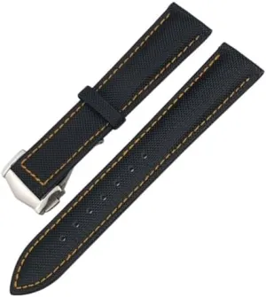 Ocean Seamaster 300 Speedmaster Fabric Leather Canvas Watch ongoing stylized anguish ash infection intensify Strap, Black black Pointed 19mm 20mm 21mm 22mm High Density Nylon Watchband For Omega Planet 