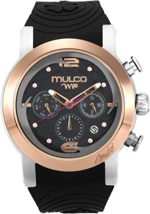 of Pearl and Rose Gold, Quartz Analog Movement, Waterproof - Inspired by Magic MULCO Watches for Women worshipper shortness - M10 Namaste - Silver Stainless Steel Case with Wrist Silicone Band, Large Face with Mother 