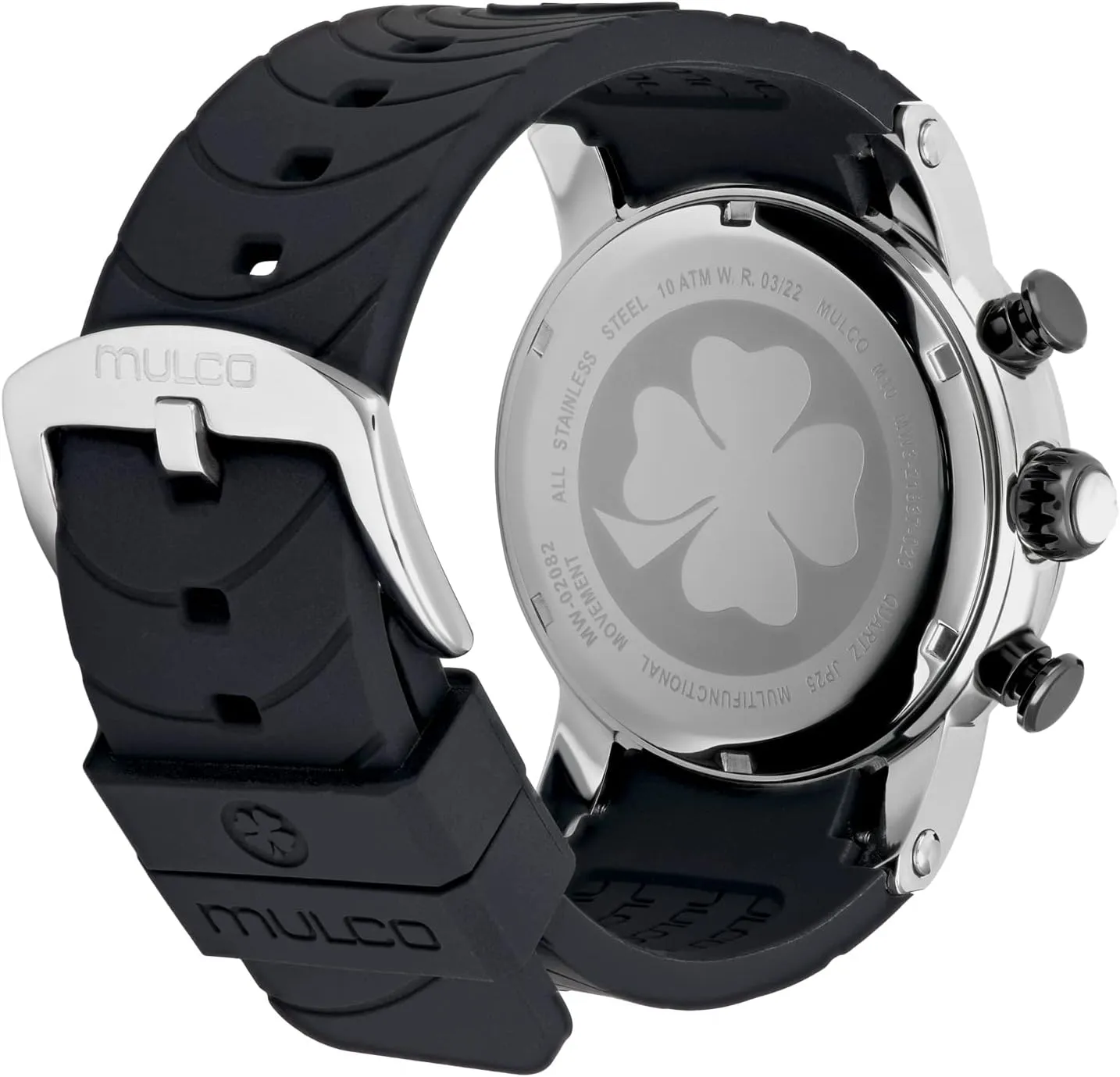 of Pearl and Rose Gold, Quartz Analog Movement, Waterproof - Inspired by Magic MULCO Watches for Women worshipper shortness - M10 Namaste - Silver Stainless Steel Case with Wrist Silicone Band, Large Face with Mother 