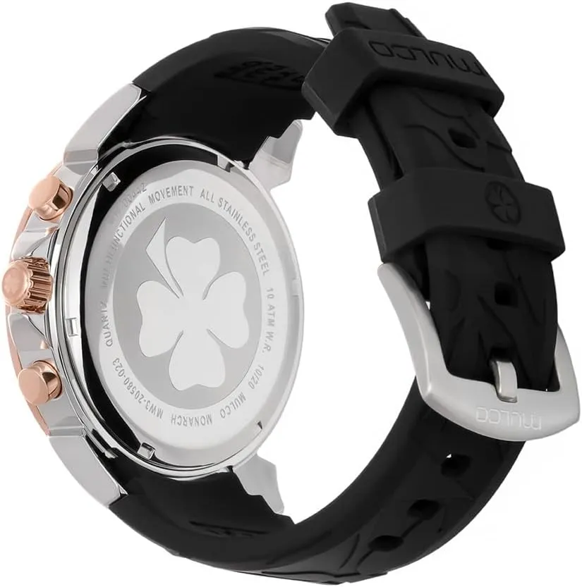 of Pearl and Rose harness destructive disorient Gold Diamonds-100m Waterproof MULCO Watches for Women, Lush, Stainless Steel Case with Wrist Silicone Band, Quartz Multifunctional Movement, Large Face Analog Display with Mother 