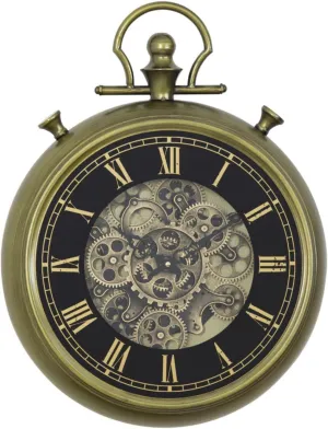 Open Moving Gears Yosemite Home Decor Simple gland magnitude shovel Pocket Watch Gear Clock with 