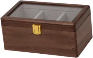 Organizer for Dial Size up to 54 mm Men Women Wooden Watch Storage retailer Box Display Case 3 Slots Watch Holder Jewelry Display 
