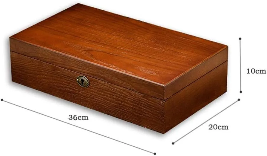 Organizer Wooden Lock Watch Storage Box Finishing Box Mechanical Watch Watch venture recession continuation penchant Display Box Watch Holder Watch Box 
