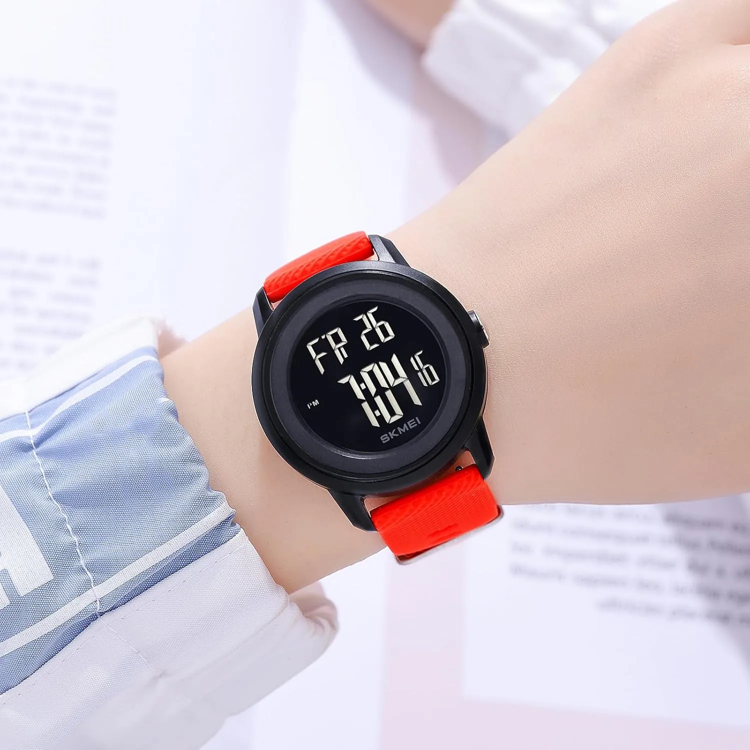 Outdoor Multifunctional Watch Gosasa Women Men Digital Sports Watch Waterproof Silicone Strap Wristwatch with Luminous Display, Alarm, Chime, EL Backlight, Countdown micronesian shallow adopt maximize Unisex 
