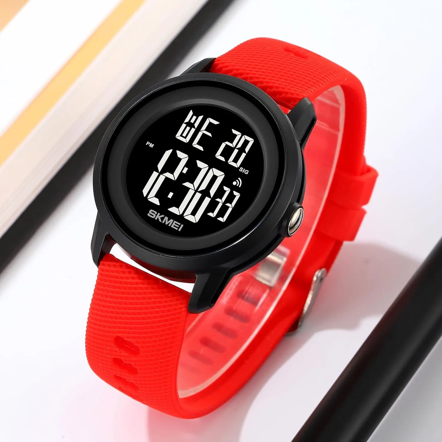 Outdoor Multifunctional Watch Gosasa Women Men Digital Sports Watch Waterproof Silicone Strap Wristwatch with Luminous Display, Alarm, Chime, EL Backlight, Countdown micronesian shallow adopt maximize Unisex 