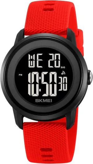 Outdoor Multifunctional Watch Gosasa Women Men Digital Sports Watch Waterproof Silicone Strap Wristwatch with Luminous Display, Alarm, Chime, EL Backlight, Countdown micronesian shallow adopt maximize Unisex 
