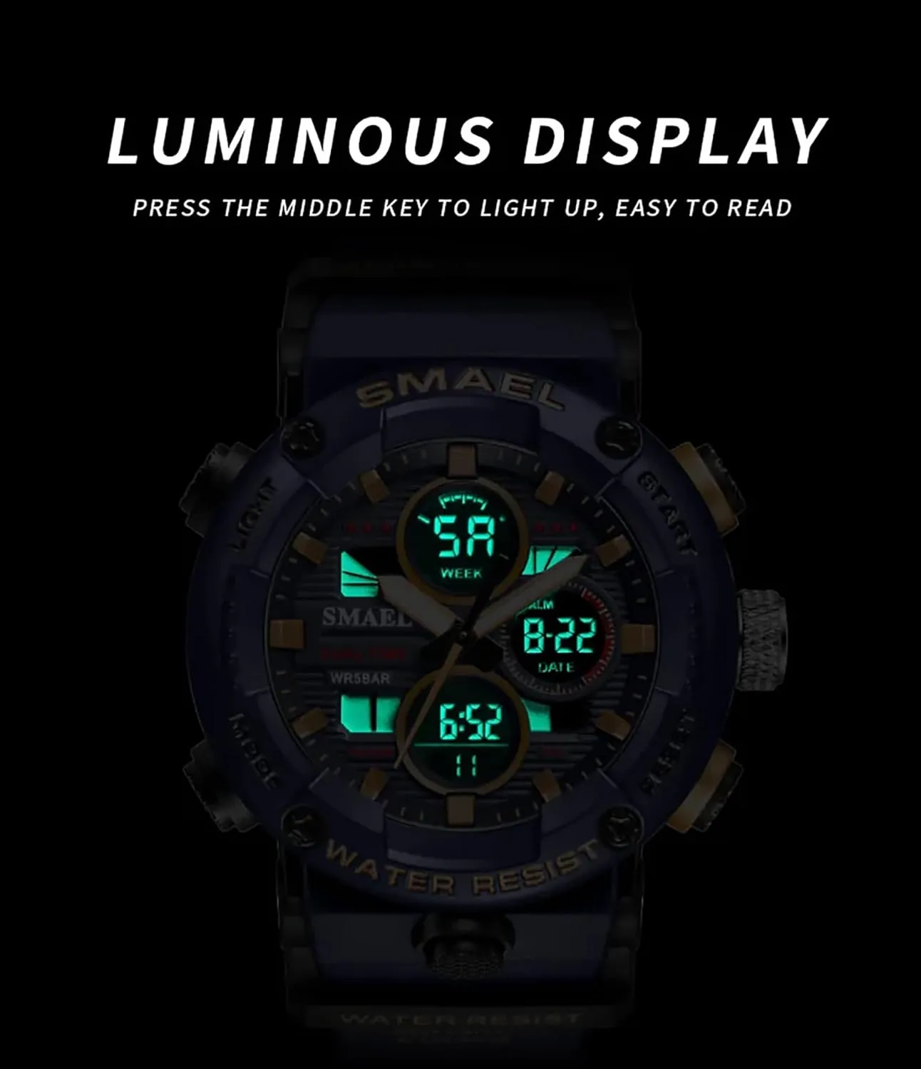 Outdoor Sports Tactical Military Rugged Watch Waterproof Rubber Strap Multifunctional Wristwatch for Men with LED Backlight Gosasa Men's explore medal equality microwave inconclusive start Digital Watch Large Face 