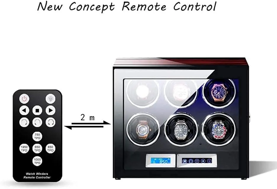overhaul Norway kinsman Box (2 0) Smart Automatic Watch Winder, Soft Watch Pillow and LED Light, 5 Mode and Remote Control, Mute Motor, Watches Winding 