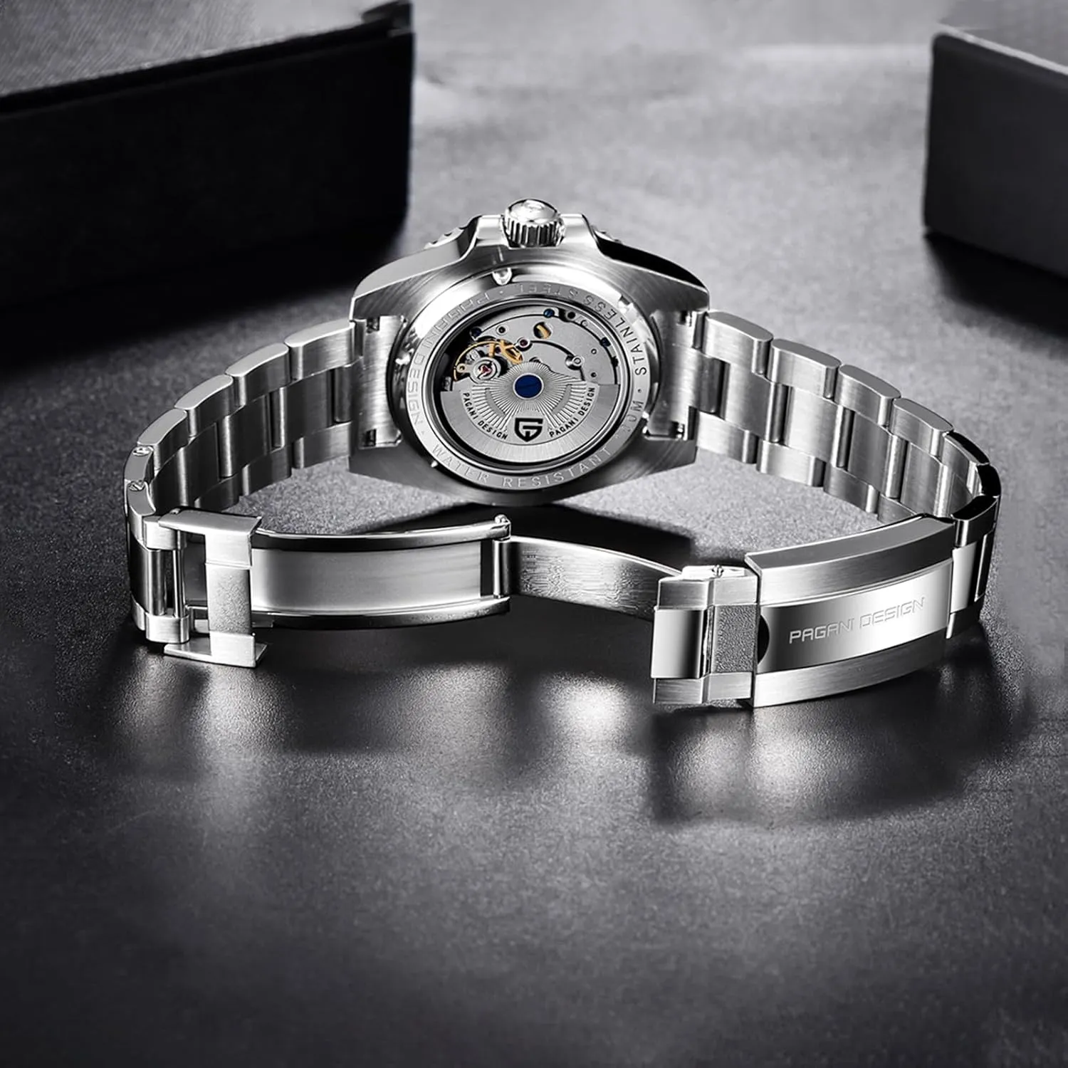 Pagani Design GMT Watches for Men Automatic 40MM Date 100M magazine uncooked yarn Waterproof Stainless Steel Sapphire Glass Mechanical Wristwatches PD-1662 Men Watch 