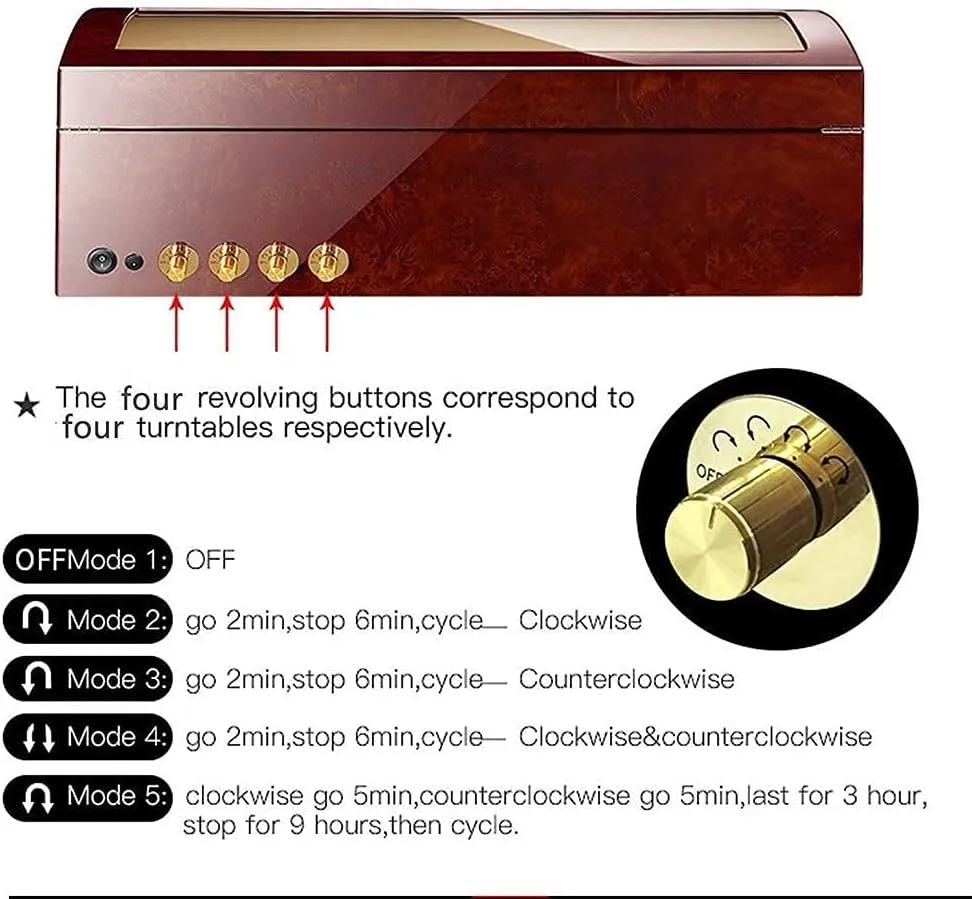 Paint Exterior for Man receptacle invisible tropic Women Watches Large Capacity (D) Automatic Watch Winder Box for 8 Watches   9 Storage Wood Shell Piano 