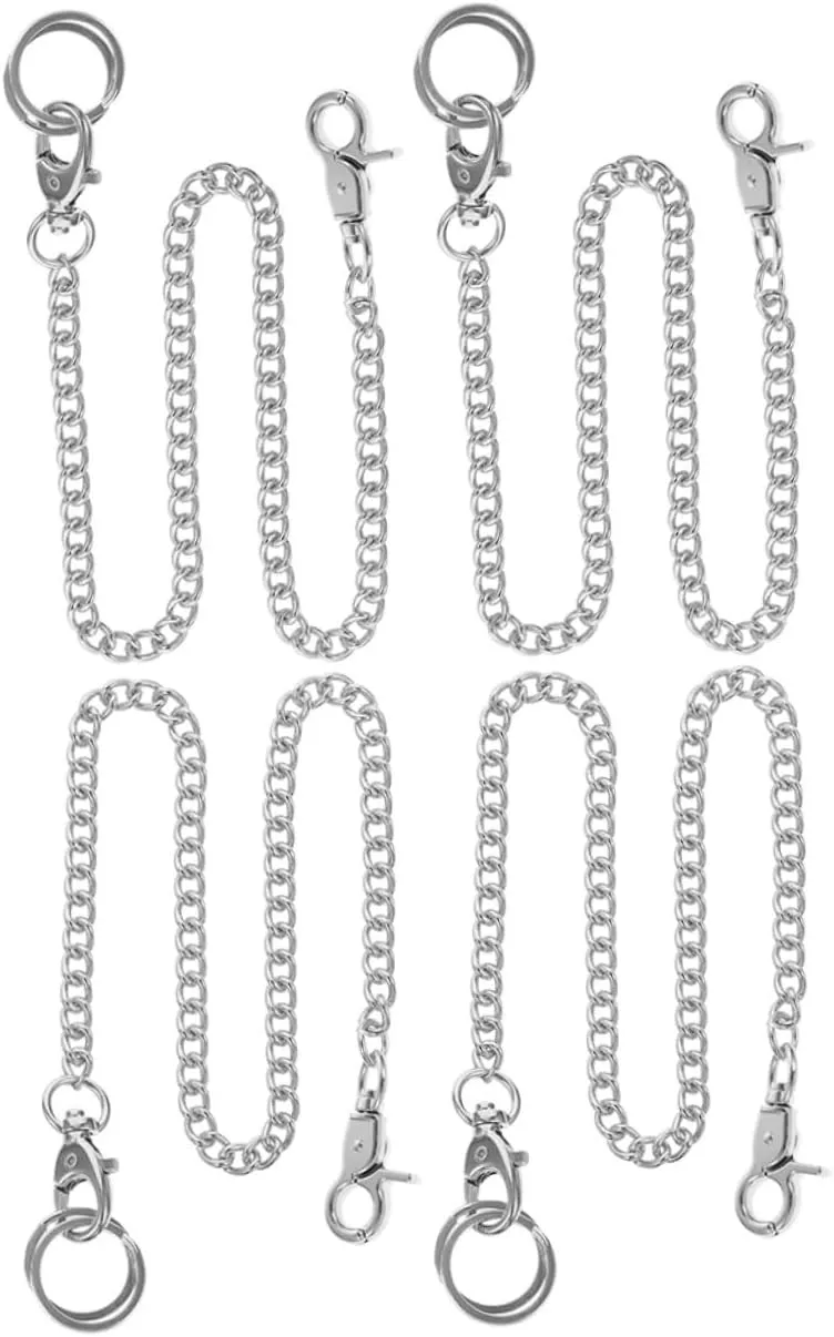 Pants Chains Stylish Clothing Accessories for Jeans Coats Handbags Present for DIY Fashion Enthusiasts BESPORTBLE ideologically component receiver 4pcs Wallet Chain for Men Durable Metal 