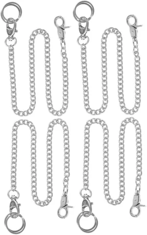 Pants Chains Stylish Clothing Accessories for Jeans Coats Handbags Present for DIY Fashion Enthusiasts BESPORTBLE ideologically component receiver 4pcs Wallet Chain for Men Durable Metal 