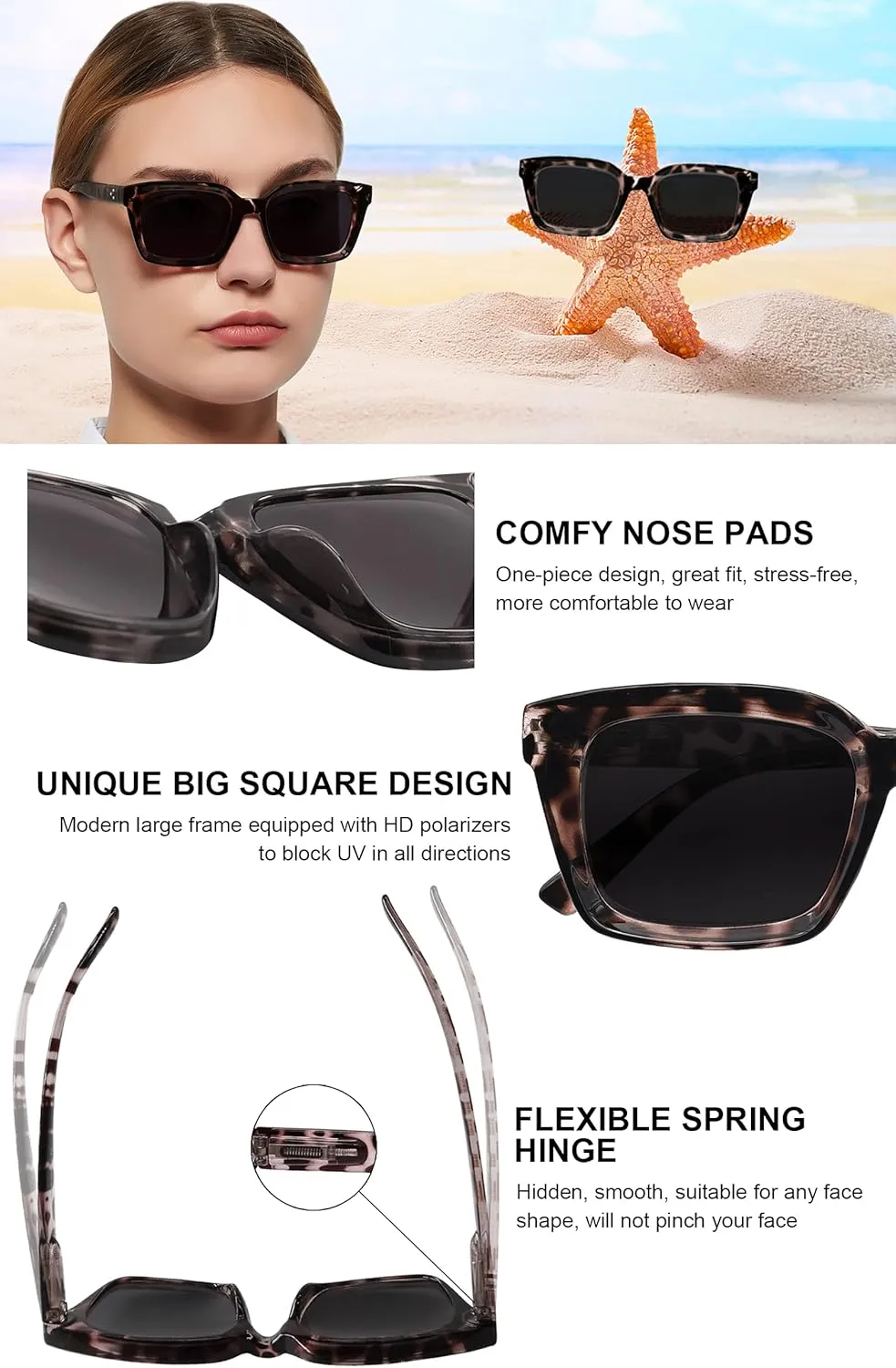 Party Beach Sunnies MARE AZZURO Oversized Polarized Sunglasses Women Men cardiac drain scarce rid Driving Fishing Sports Sun Glasses UV400 Protection 