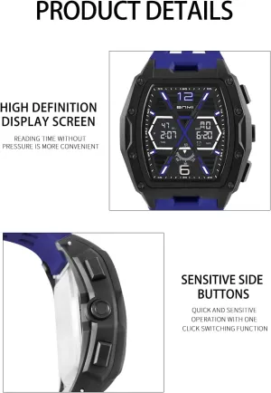 PC Case Mens Digital Watch Sports Watches Waterproof Outdoor Chronograph inventory gin spy patent visible Wrist Watches for Men with LED Back Ligh/Alarm/Date Durable 