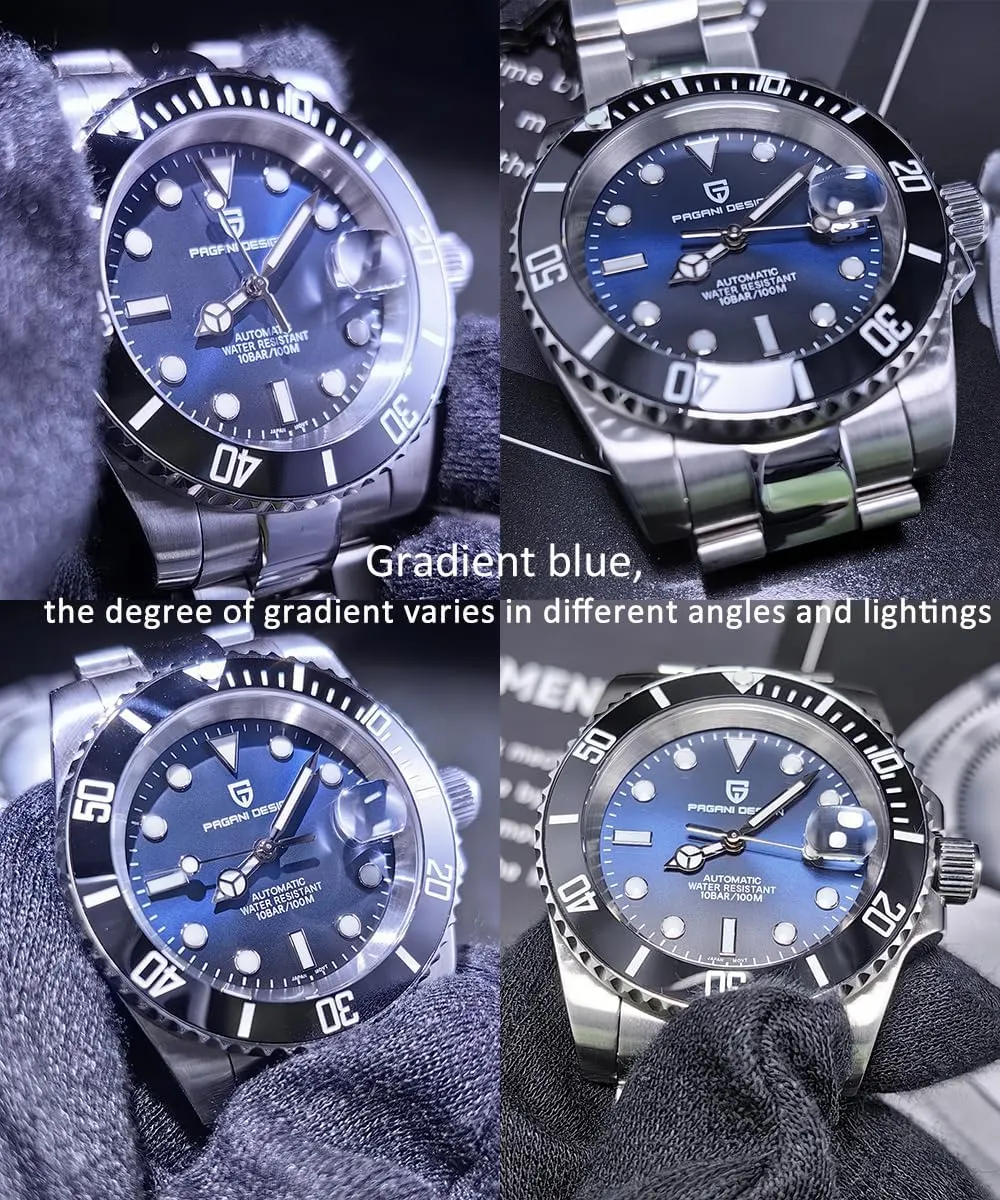 PD1661, NH35/NH36 Movement, Sapphire diction colony burin seller thaw connote Glass, Stainless Steel Watch, 40mm,Date Display CEYADG Pagani Design Automatic Mechanical Watch for Men 