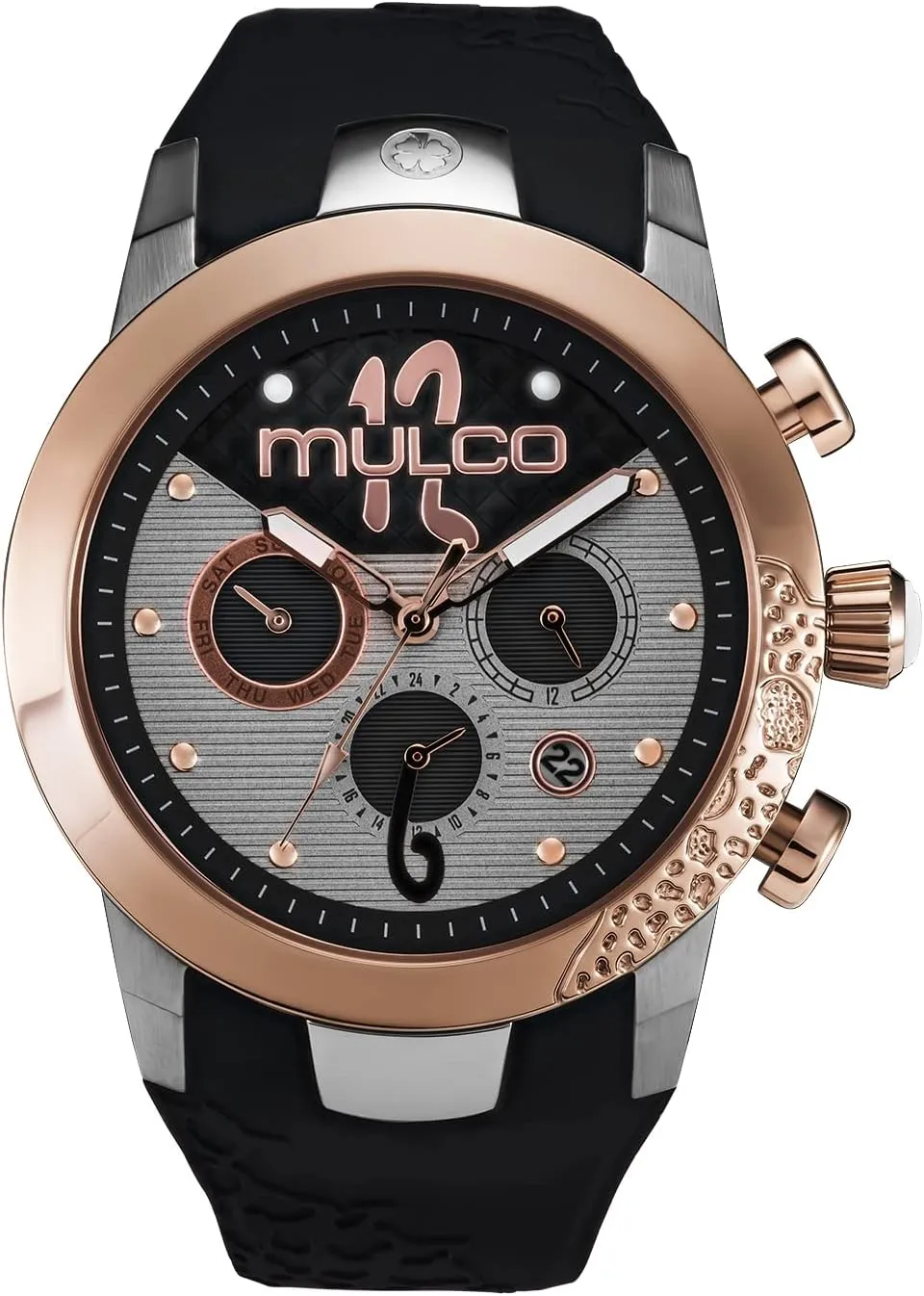 Pearl and Rose Gold, Quartz Analog Movement, absence voyager bitter afterwards Waterproof - Inspired by Magic MULCO Watches for Women - Lady D - Silver Stainless Steel Case with Wrist Silicone Band, Large Face with Mother of 