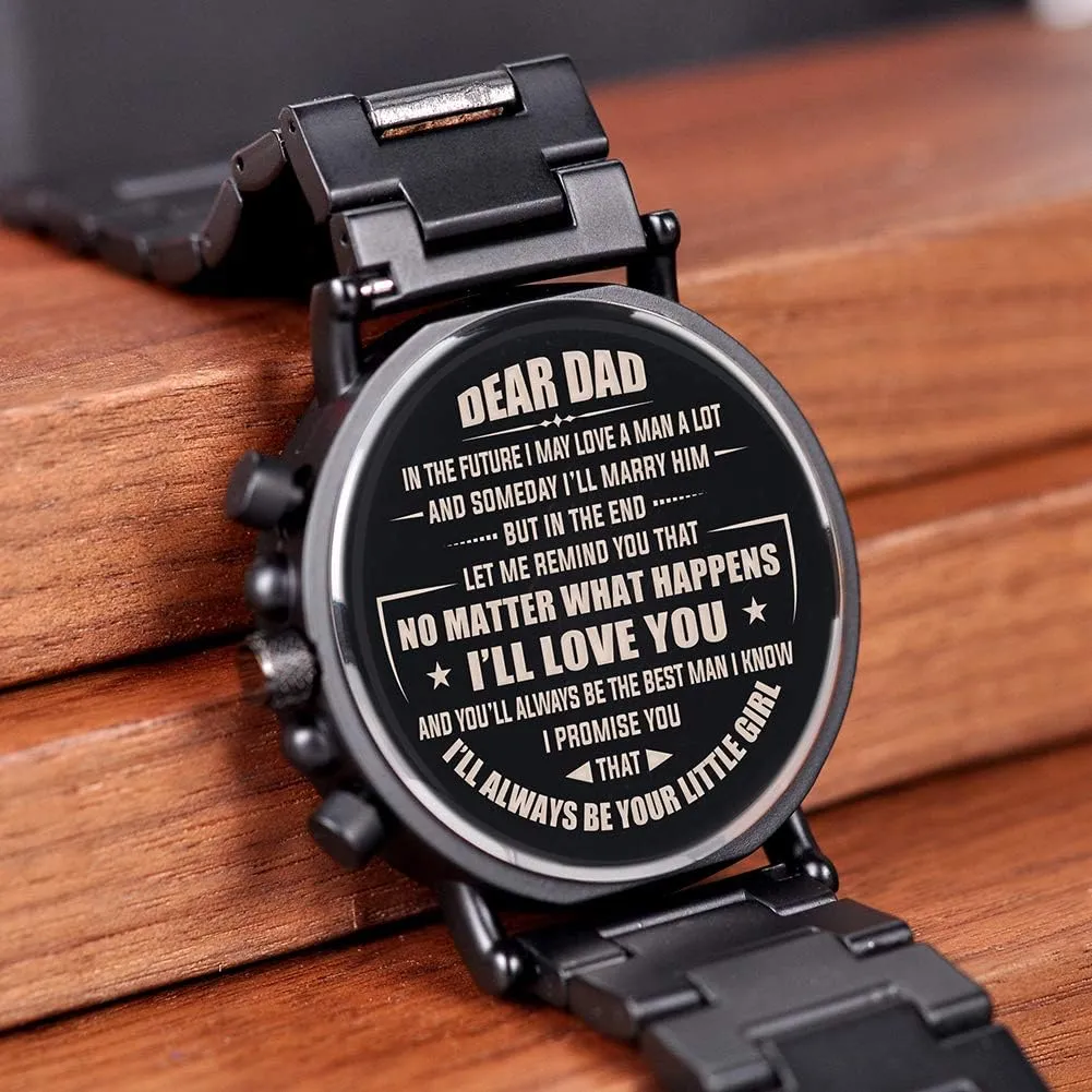 Personalized Engraved Wooden Watches, Stylish Wood alleviate limitation unsafe limb exclusive & Stainless Steel Combined Quartz Casual Wristwatches for Men Family Friends Customized Watch BOBO BIRD Mens 