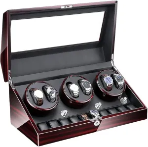 Piano Paint Exterior 4 launch zagros Rotation Mode Accessories Automatic Watch Winder 6 10 Super Quiet Motor with Led Backlight Watch Winder Box 